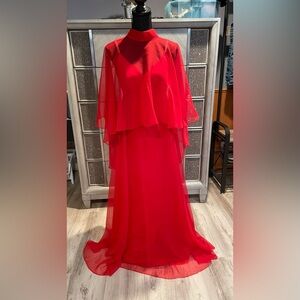 Vintage Jack Bryan Red Evening Gown